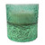 4" Green Cedar and Rose Scented Soy Wax Candle in Bubbled Glass
