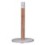11" White and Brown Nappa Marble Paper Towel Holder