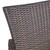 6-Piece Antique Brown and Black Wicker Finish Outdoor Furniture Patio Dining Set - Beige Cushions