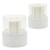 Diamond Ceramic Pillar Candle Holder - 6" - White and Clear