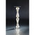 19" Silver and Clear Baluster Style Candle Holder