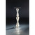 16.5" Silver and Clear Baluster Style Candle Holder