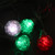 Set of 25 Red, Green, and Pure White Tinsel Wide Angle LED G30 Globe Christmas Lights - 16 ft Green Wire