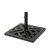 17.5" Charcoal Black and Bronze Contemporary Square Patio Umbrella Holder