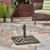 17.5" Charcoal Black and Bronze Contemporary Square Patio Umbrella Holder