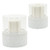 Diamond Ceramic Pillar Candle Holder - 7" - White and Clear