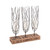 25" Bronze Metal Finished in Natural Mango Wood Base Upstate Candle Holder