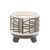 6.5" White and Brown Geometric Ceramic Footed Pot Scented Candle