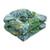 Set of 2 White and Green Tropical Outdoor Patio Tufted Wicker Seat Cushion 19"