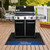 26" x 42" Black and Blue Contemporary NCAA Golden Hurricane Grill Mat