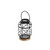 14.25" Black and Brown Lattice Handmade Lantern with Swivel Handle