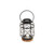 14.25" Black and Brown Lattice Handmade Lantern with Swivel Handle