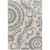 8.75' x 12.75' Gray and Beige Floral Shed-Free Rectangular Area Throw Rug