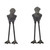 Set of 2 Black Vintage Iron Bird Tealight Holder 6.25"