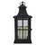 14" Asian Inspired Black Iron Lantern with LED Flameless Pillar Candle