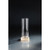 12" Clear and Beige Hand Blown Glass Candle Holder Tabletop Decor
