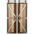 Set of 2 Pine, Oak and Mahogany Brown Assorted Barn Doors Wall Decor 50.7"