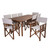 9-Piece Brown and White Panama Eucalyptus Rectangular Patio Dining Set 85"
