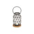 14.75" Black and Brown Lattice Handmade Lantern with Swivel Handle