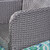 5-Piece Lead Gray Finish Square Wicker Outdoor Furniture Patio Dining Set