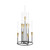20" Black and Gold Vigil Metal Candle Holder
