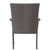 6-Piece Natural Brown Finish Outdoor Furniture Patio Dining Set