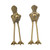 Set of 2 Gold Vintage Iron Bird Tealight Holders 6.75"