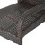 6-Piece Walnut Brown and Black Finish Outdoor Furniture Patio Dining Set