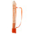 6.25' White and Orange Flowers Deluxe Beach Umbrella