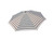 8' Outdoor Patio Market Umbrella with Hand Crank and Tilt - Taupe and White Stripe