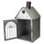 16" Brown and Silver Metal Bird House Feeder