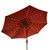 9' Cherry Red Umbrella with Solar Power LED Lights