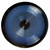 30" Cobalt Blue Porcelain Mounted Bird Bath with Stake Post