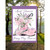 Pink and Purple April Showers Bring May Flowers Rectangular Garden Flag 18" x 12"