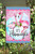 Pink and Blue Flamingo Designed Decorative Rectangular Garden Flag 18" x 12"