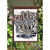 Black and Blue Support the Troops Rectangular Garden Flag 18" x 12"