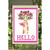 Pink and White Hello Giraffe Decorative Rectangular Garden Flag 18" x 12"