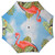 5' Blue and Pink Flamingos and Palms Beach Umbrella