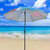 5' Blue and Pink Flamingos and Palms Beach Umbrella
