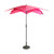 6.5' Outdoor Patio Lotus Umbrella with Hand Crank, Hot Pink