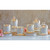 12" Metallic Gold, Clear And White "Home" Text Inscribed Cloche Dome Candleholder With An LED Candle