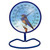 7" Blue and White Round Small Dial Thermometer with Scales
