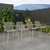 7 Piece Gray and Wood Brown Elegant Outdoor Patio Dining Set 5.25'