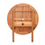 Set of 3 Brown and Gray Round Amazonia Eucalyptus Wood Indoor and Outdoor Patio Dining Set, 5.25'