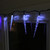 10 Blue and White Color Changing LED Icicle Christmas Lights - 6 ft Green Wire