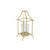 12.25" Gold and Clear Bamboo Style Candle Holder