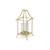 12.25" Gold and Clear Bamboo Style Candle Holder
