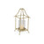 12.25" Gold and Clear Bamboo Style Candle Holder
