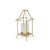 12.25" Gold and Clear Bamboo Style Candle Holder