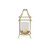 12.25" Gold and Clear Bamboo Style Candle Holder